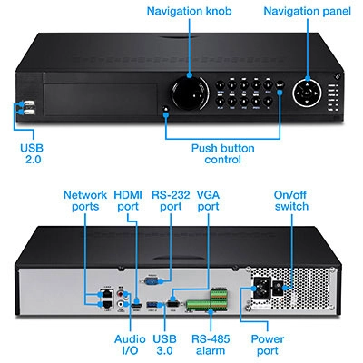 NVR دستگاه ضبط تصویر ان وی آر های سیلیکون 16 کانال HiSilicon و 8 مگاپیکسل و رکورد 8 مگاپیکسل  ارزان 4K