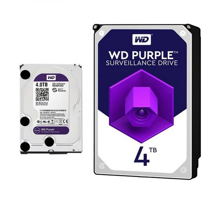 هارد دیسک اینترنال 4TB وسترن اورجینال بنفش دیجیتال مدل WD ظرفیت 1 ترابایت گارانتی شرکتی درجا تعویض